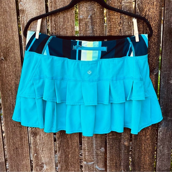 Lululemon Run Pace Setter Skort In Blue Surge Sz 10 - Picture 2 of 16